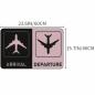 Preview: Doormat Airplane Arrival and Departure Black & Lotus Pink